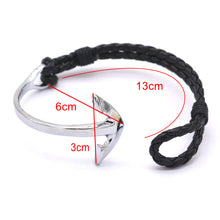 Handmade Leather Anchor Bracelet
