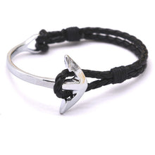 Handmade Leather Anchor Bracelet