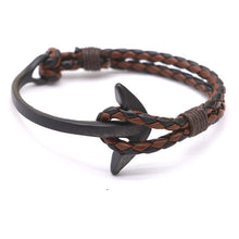 Handmade Leather Anchor Bracelet