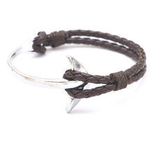 Handmade Leather Anchor Bracelet
