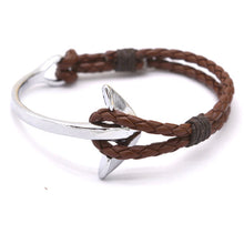 Handmade Leather Anchor Bracelet