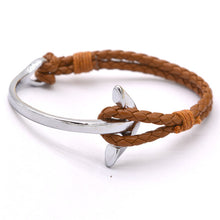 Handmade Leather Anchor Bracelet