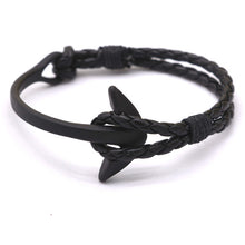 Handmade Leather Anchor Bracelet
